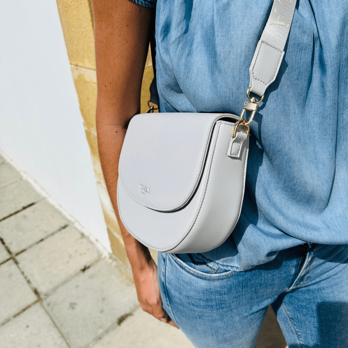 Crossbody Bag - gris clair